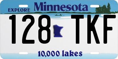MN license plate 128TKF