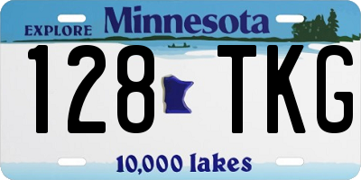 MN license plate 128TKG