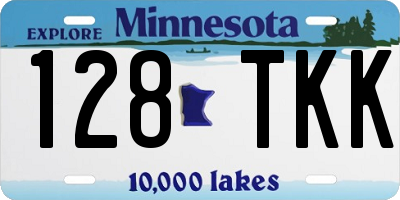 MN license plate 128TKK