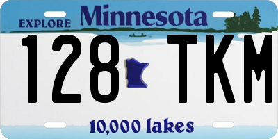 MN license plate 128TKM