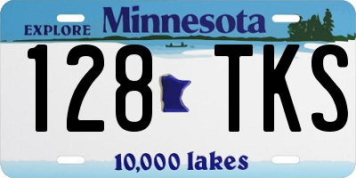 MN license plate 128TKS