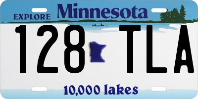 MN license plate 128TLA