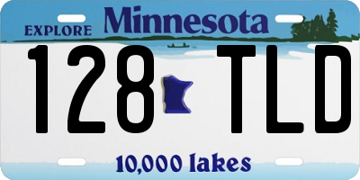 MN license plate 128TLD