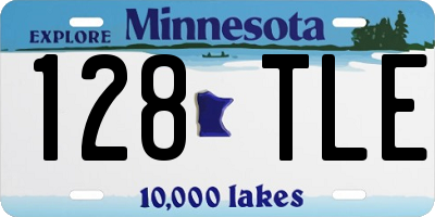 MN license plate 128TLE