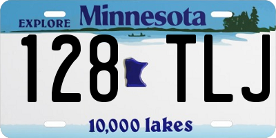 MN license plate 128TLJ