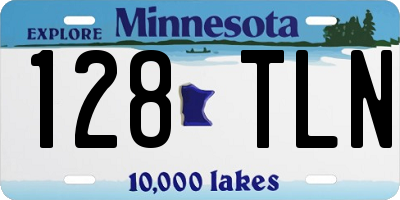 MN license plate 128TLN