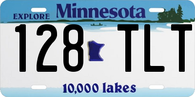 MN license plate 128TLT