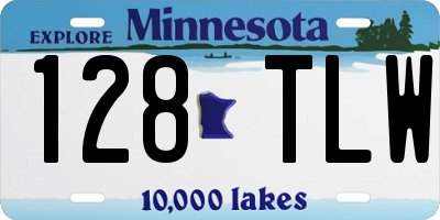 MN license plate 128TLW