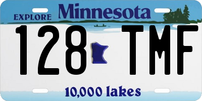 MN license plate 128TMF