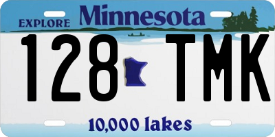 MN license plate 128TMK