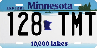 MN license plate 128TMT