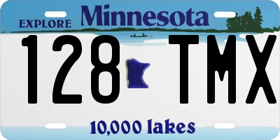MN license plate 128TMX