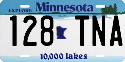 MN license plate 128TNA