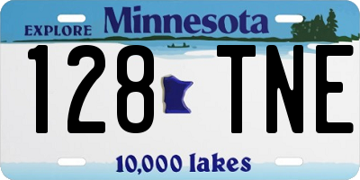 MN license plate 128TNE