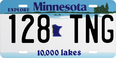 MN license plate 128TNG