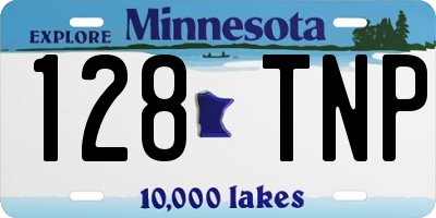 MN license plate 128TNP