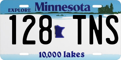 MN license plate 128TNS