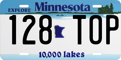 MN license plate 128TOP