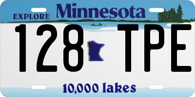 MN license plate 128TPE