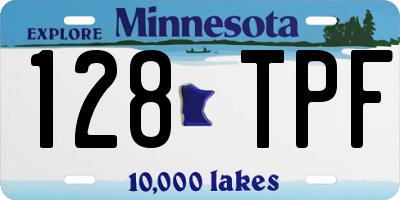 MN license plate 128TPF