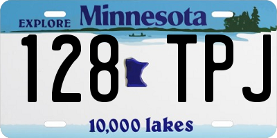 MN license plate 128TPJ