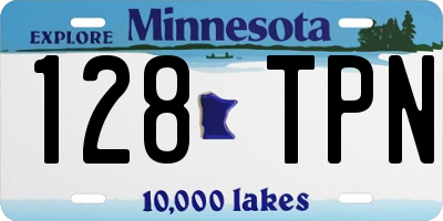 MN license plate 128TPN