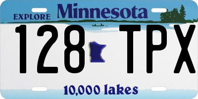MN license plate 128TPX
