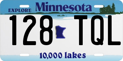 MN license plate 128TQL