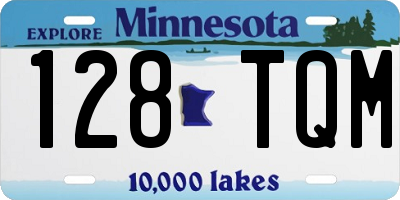 MN license plate 128TQM