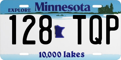 MN license plate 128TQP