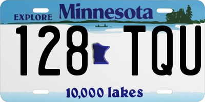 MN license plate 128TQU