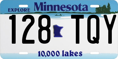 MN license plate 128TQY