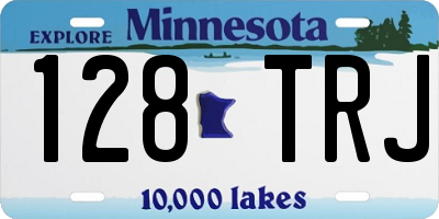 MN license plate 128TRJ
