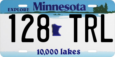 MN license plate 128TRL
