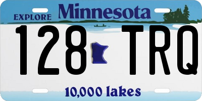 MN license plate 128TRQ