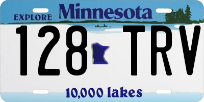 MN license plate 128TRV