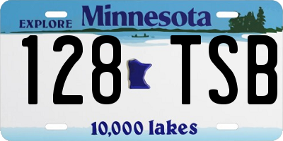 MN license plate 128TSB