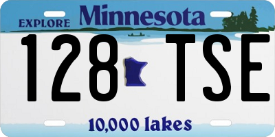 MN license plate 128TSE