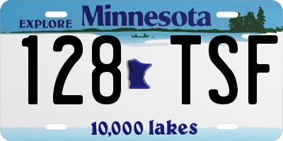MN license plate 128TSF