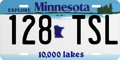 MN license plate 128TSL