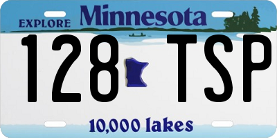 MN license plate 128TSP