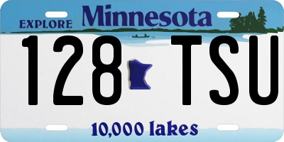 MN license plate 128TSU