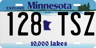 MN license plate 128TSZ