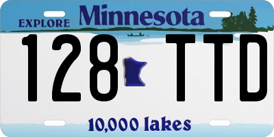 MN license plate 128TTD