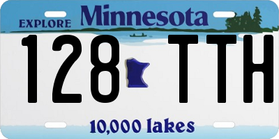 MN license plate 128TTH