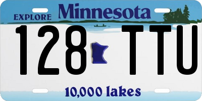 MN license plate 128TTU