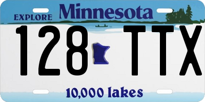 MN license plate 128TTX