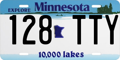 MN license plate 128TTY