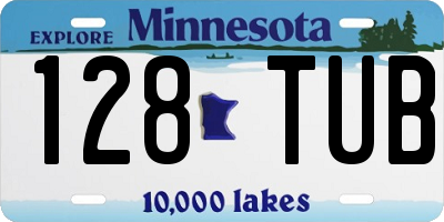 MN license plate 128TUB