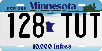 MN license plate 128TUT